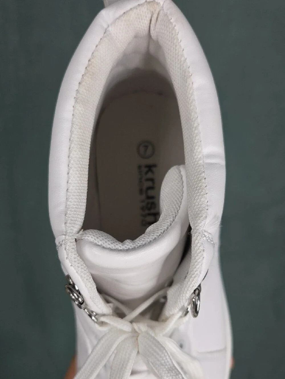 White Platform Lace-Up Women's Boots